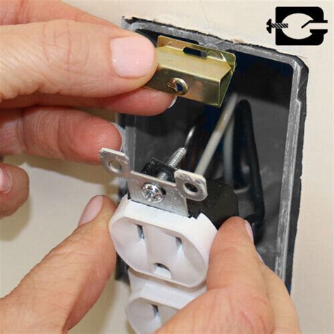 g clip electrical box repair home depot|broken screw in electrical box.